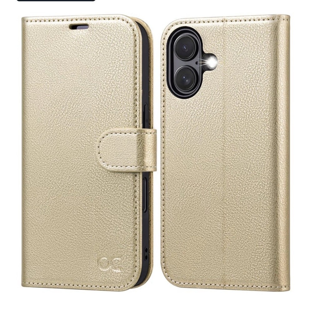 OCASE iPhone 17 Wallet Case PU Leather Flip Folio Case Card Holders RFDI Blocker
